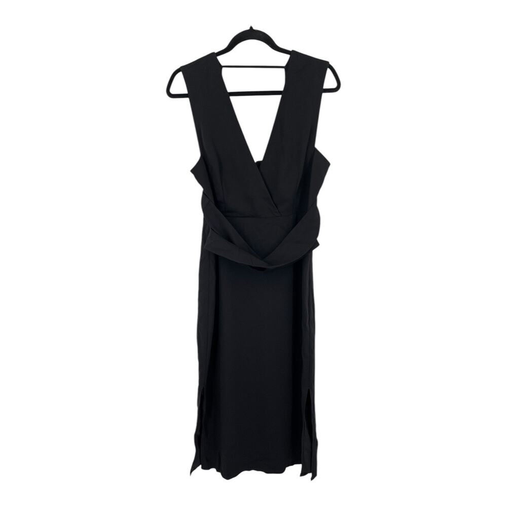 Reiss Dress Jayla sleeveless v neck midi black size 8